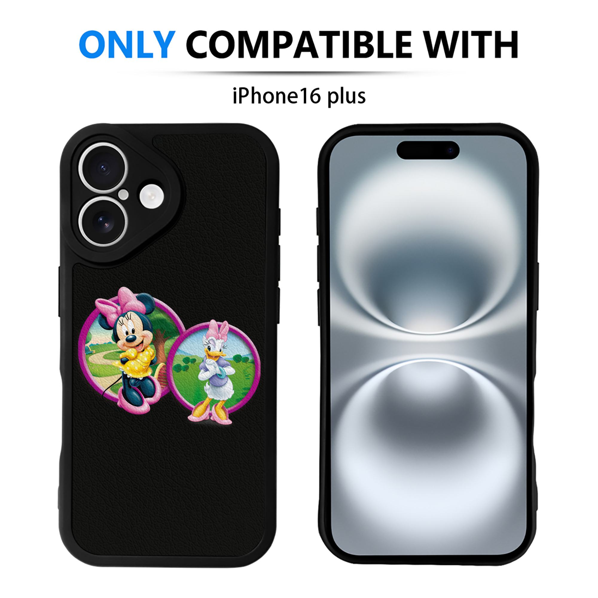 （画像用） ミッキーマウス Mickey Mouse 【iPhone 16シリーズ対応】シリコンスマホケース（レザー調） 材質：シリコン